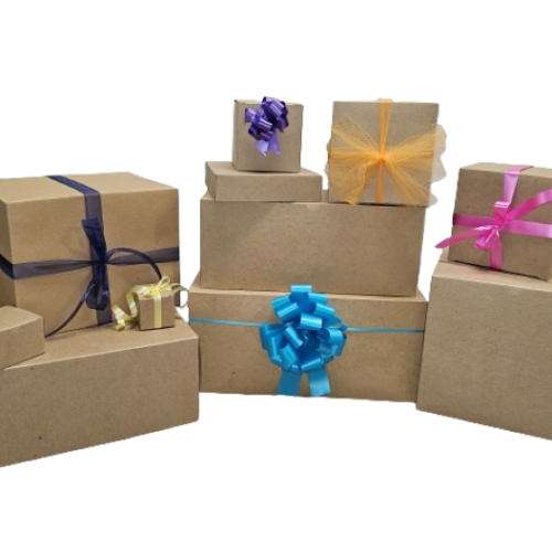 Natural Kraft One Piece Gift Boxes