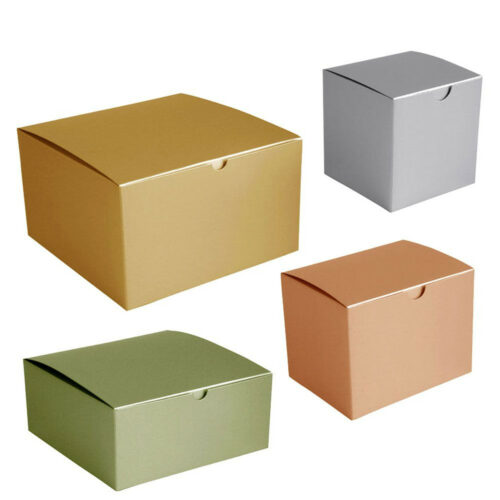Metallic Matte Colored One Piece Gift Boxes