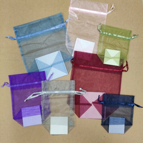 Drawstring Pouch with Gusset & Cardboard Bottom
